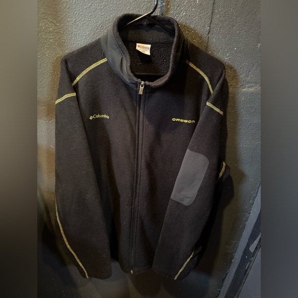 Columbia Oregon Ducks Black Fleece Jacket Size XXL - Picture 1 of 5